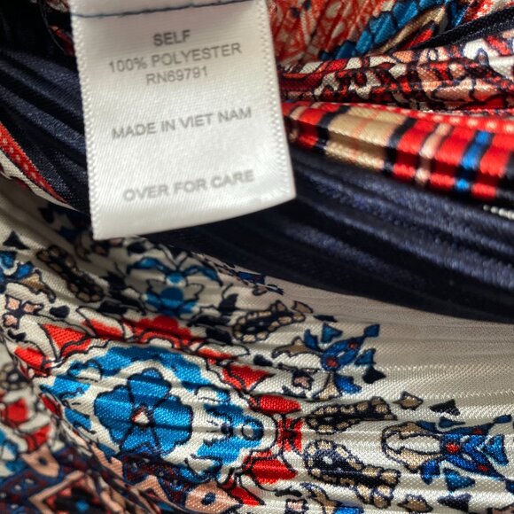 Valerie Stevens Womens Multicolor Vibrant Paisley Boho Blouse Tunic Top Size XL - Picture 4 of 9